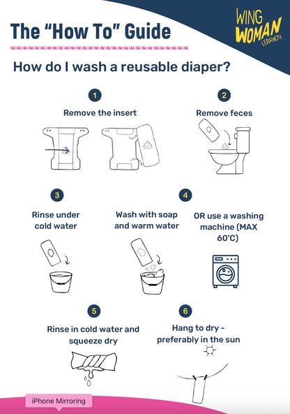 Reusable Diaper Kit - 3 Diapers & 12 Towels
